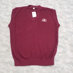Andrew Rohan Sweater Vest Mens 2XL Red V-Neck Sleeveless NWT Branded